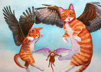 Angel Cats on Valentines Day