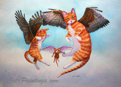 Cats and Mice are Friends Painting
