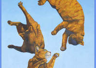 Orange Manx Cat Art