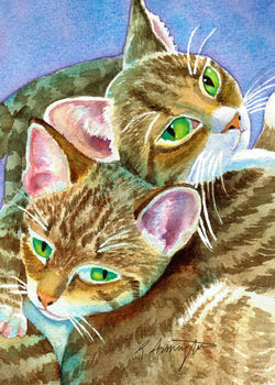 Valentines Card with Cats