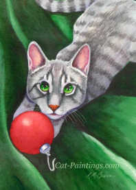 Cat Christmas cards for sale
