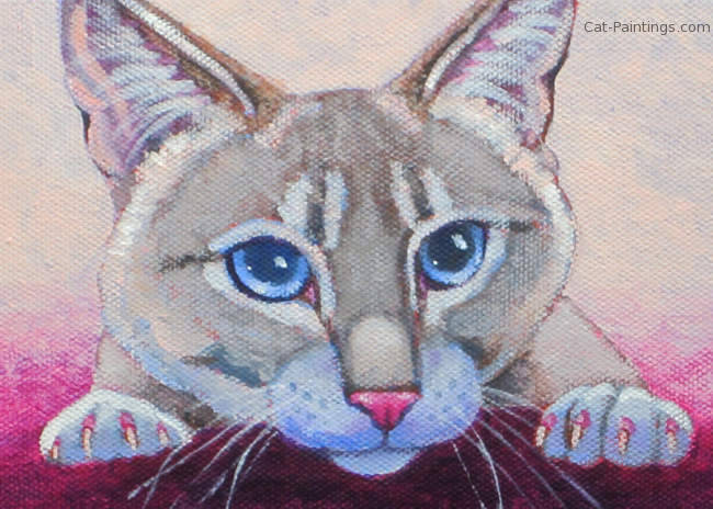 Miniature Tabby Painting